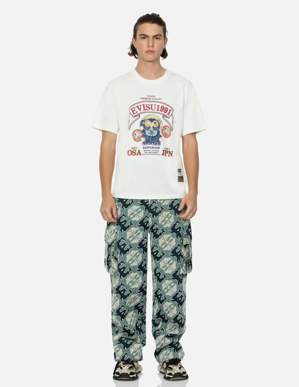 SPRING/ SUMMER COLLECTION 2025 Tanuki and Daruma Print Regular Fit T-Shirt