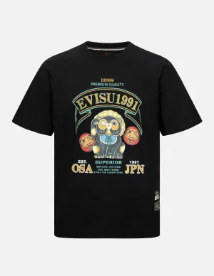 SPRING/ SUMMER COLLECTION 2025 Tanuki and Daruma Print Regular Fit T-Shirt