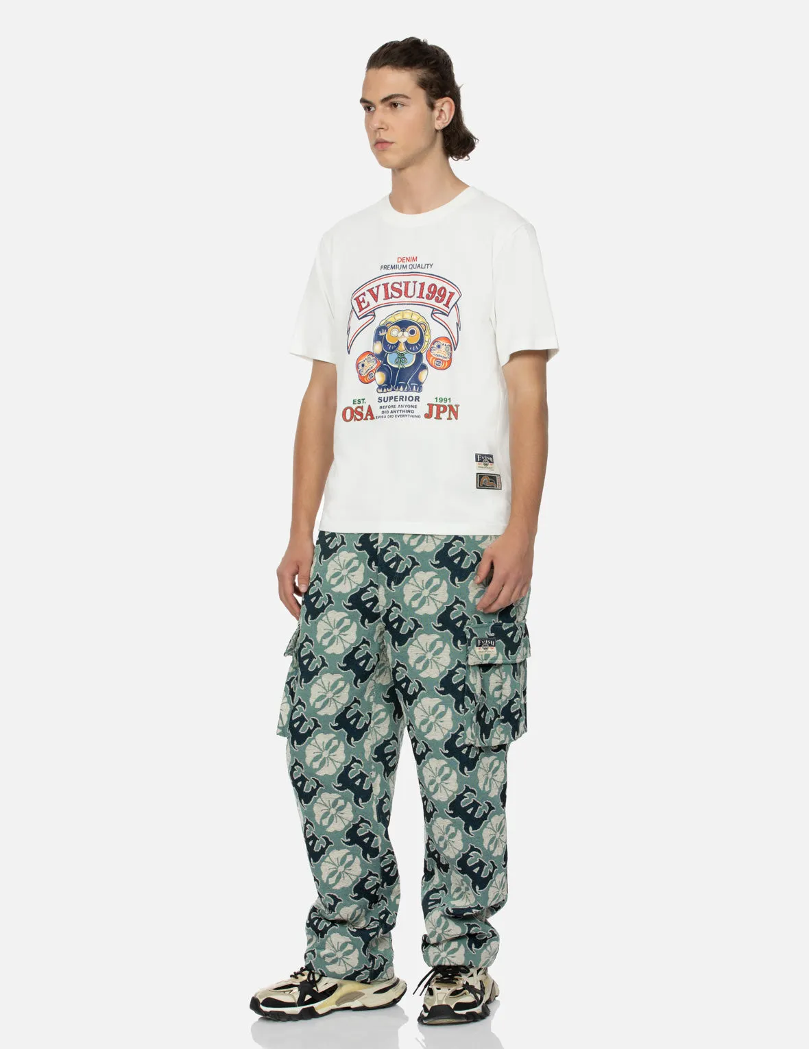 SPRING/ SUMMER COLLECTION 2025 Tanuki and Daruma Print Regular Fit T-Shirt
