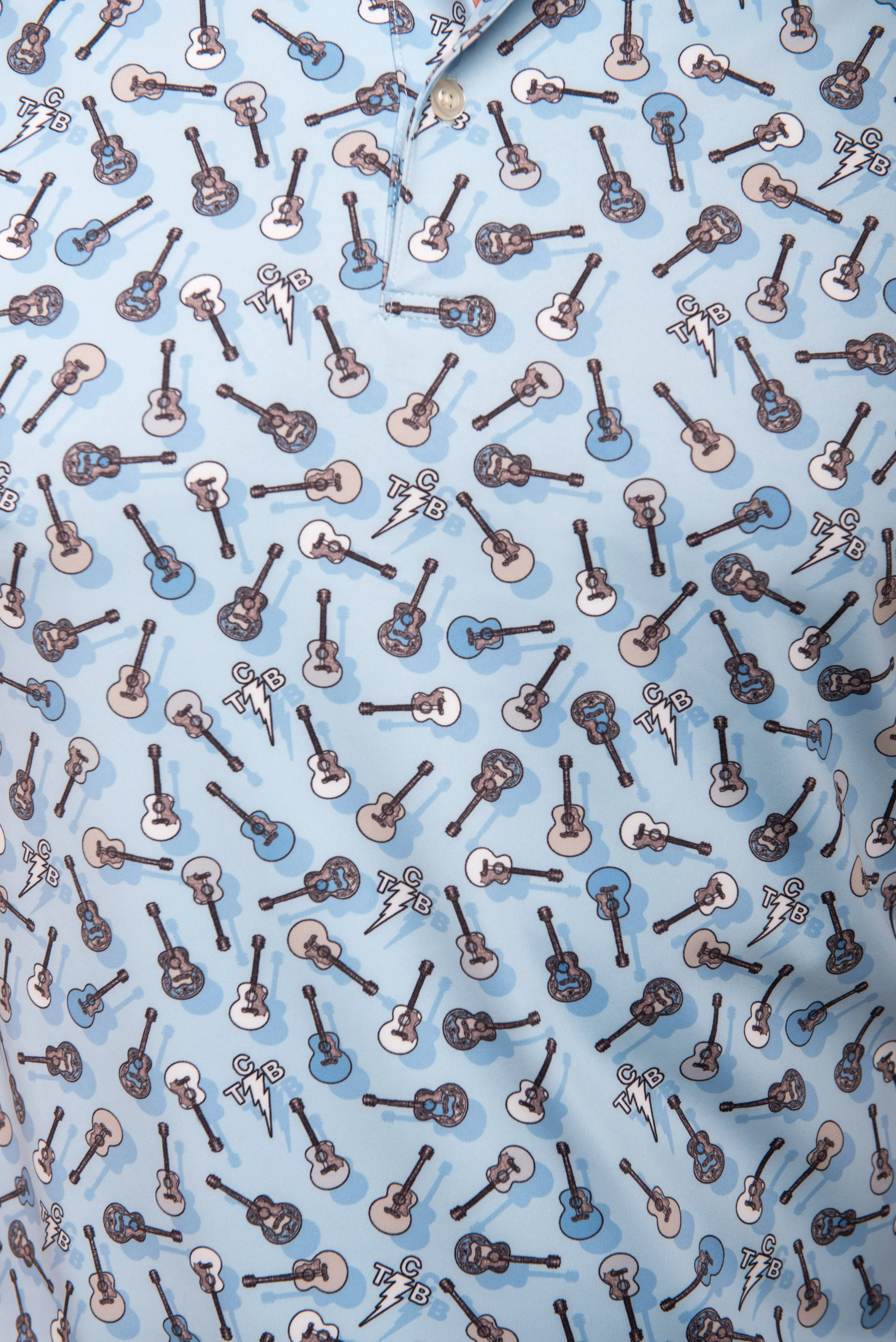 TCB & Guitars Polo - Light Blue