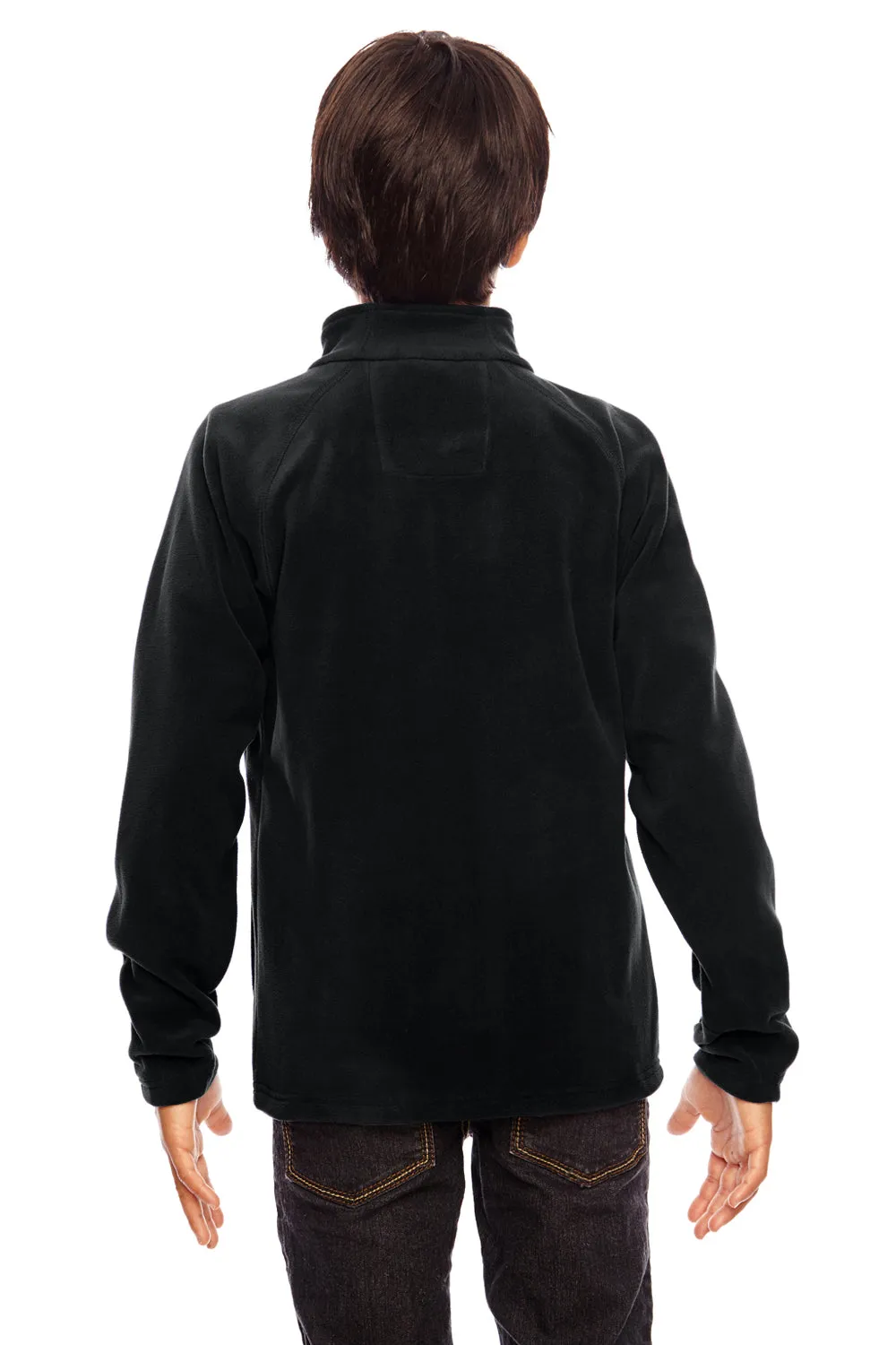 Team 365 Youth Campus Pill Resistant Microfleece Full Zip Jacket - Black