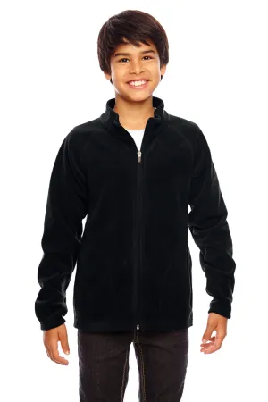 Team 365 Youth Campus Pill Resistant Microfleece Full Zip Jacket - Black