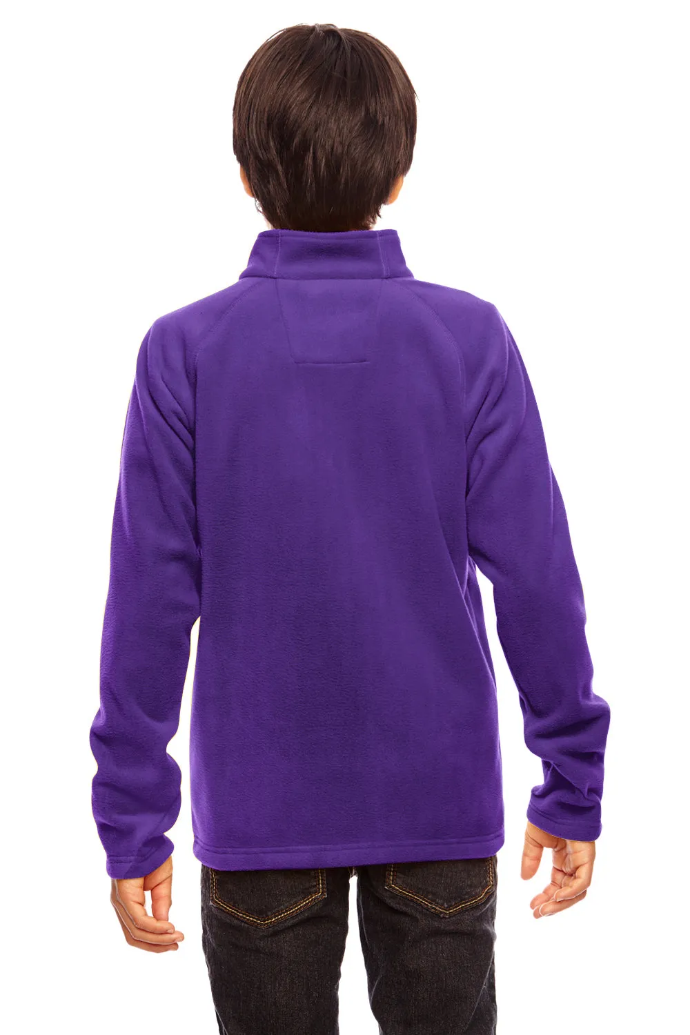 Team 365 Youth Campus Pill Resistant Microfleece Full Zip Jacket - Purple