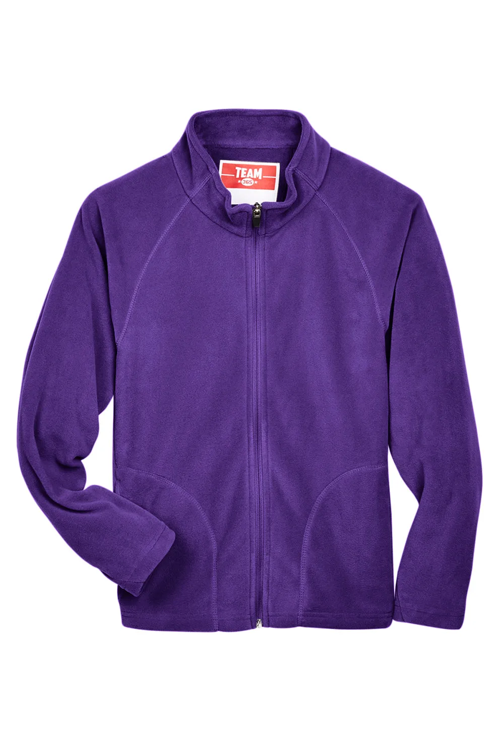 Team 365 Youth Campus Pill Resistant Microfleece Full Zip Jacket - Purple