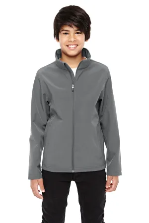 Team 365 Youth Leader Windproof & Waterproof Full Zip Jacket - Graphite Grey