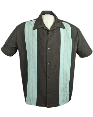 The Ricardo Bowling Shirt - Coffee/Mint