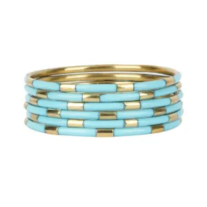 Turquoise Veda Bangles - Set of 6