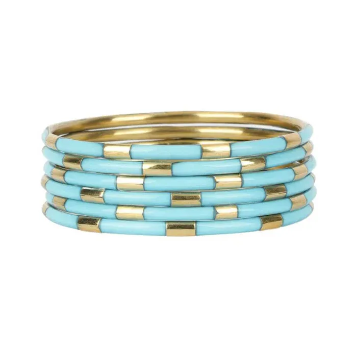 Turquoise Veda Bangles - Set of 6