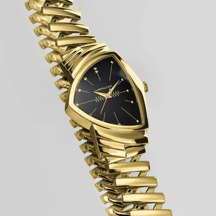 Ventura Quartz Watch - Black/Gold