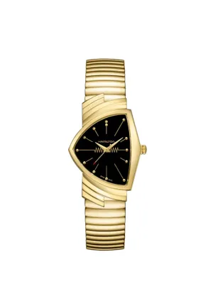 Ventura Quartz Watch - Black/Gold