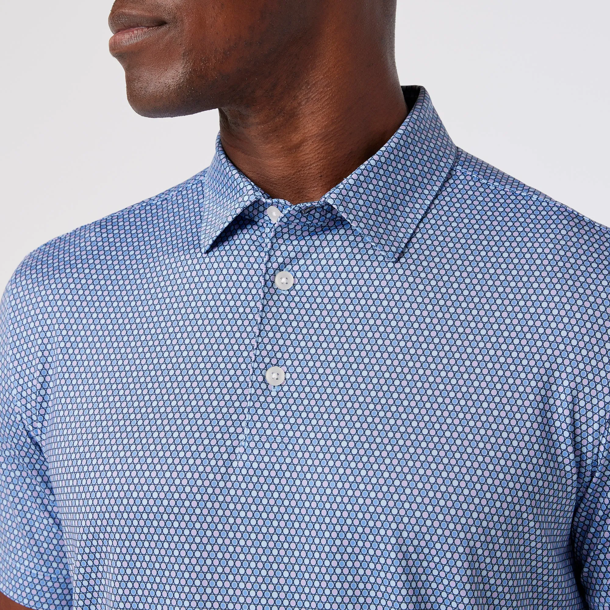 Versa Polo - Light Blue Multi Circle
