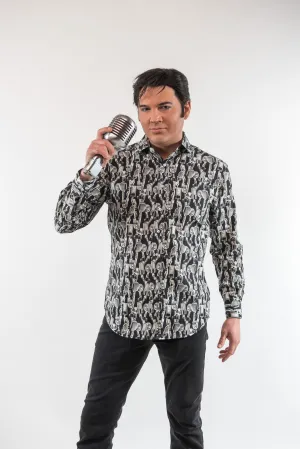 Vintage Microphone Sport Shirt