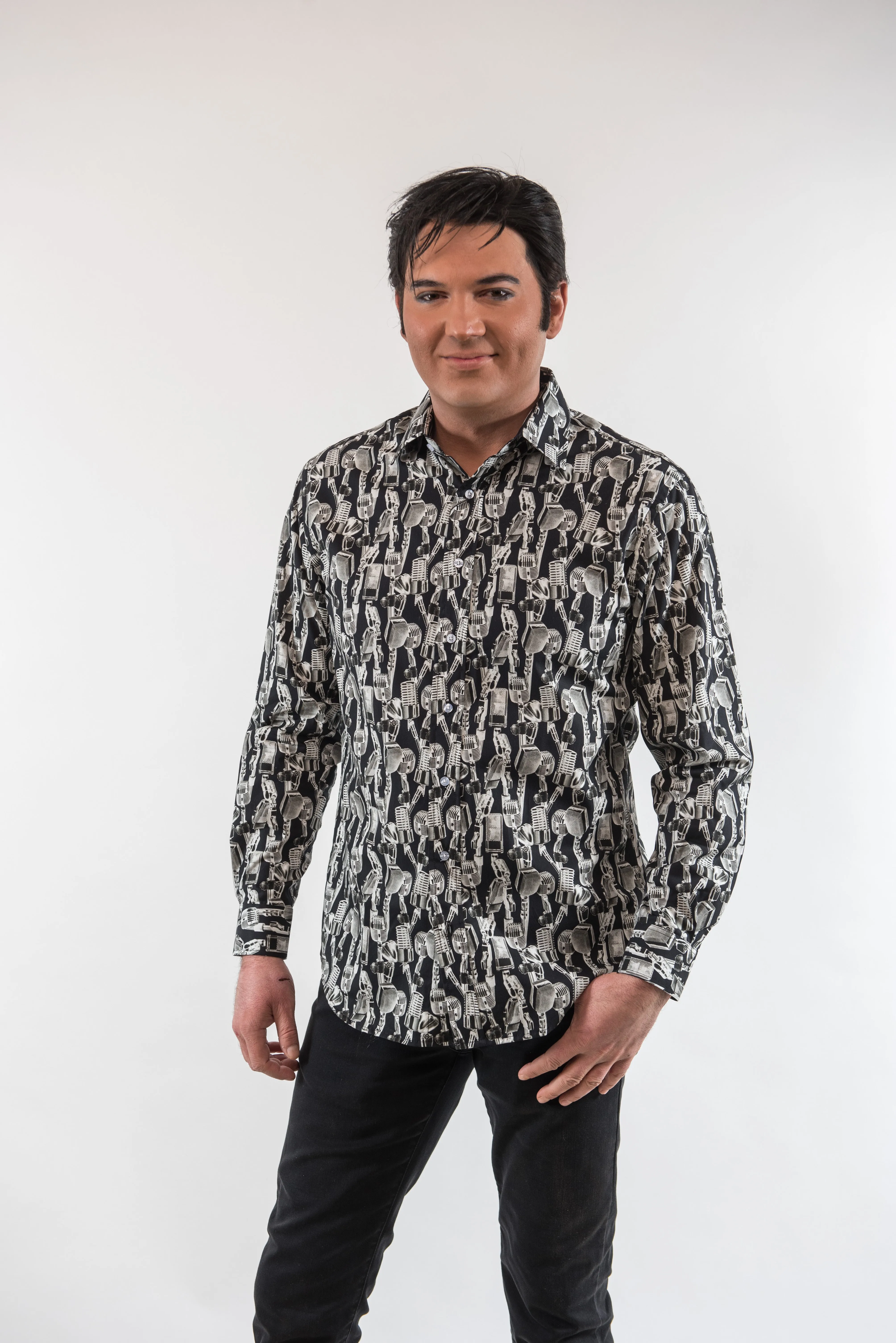 Vintage Microphone Sport Shirt