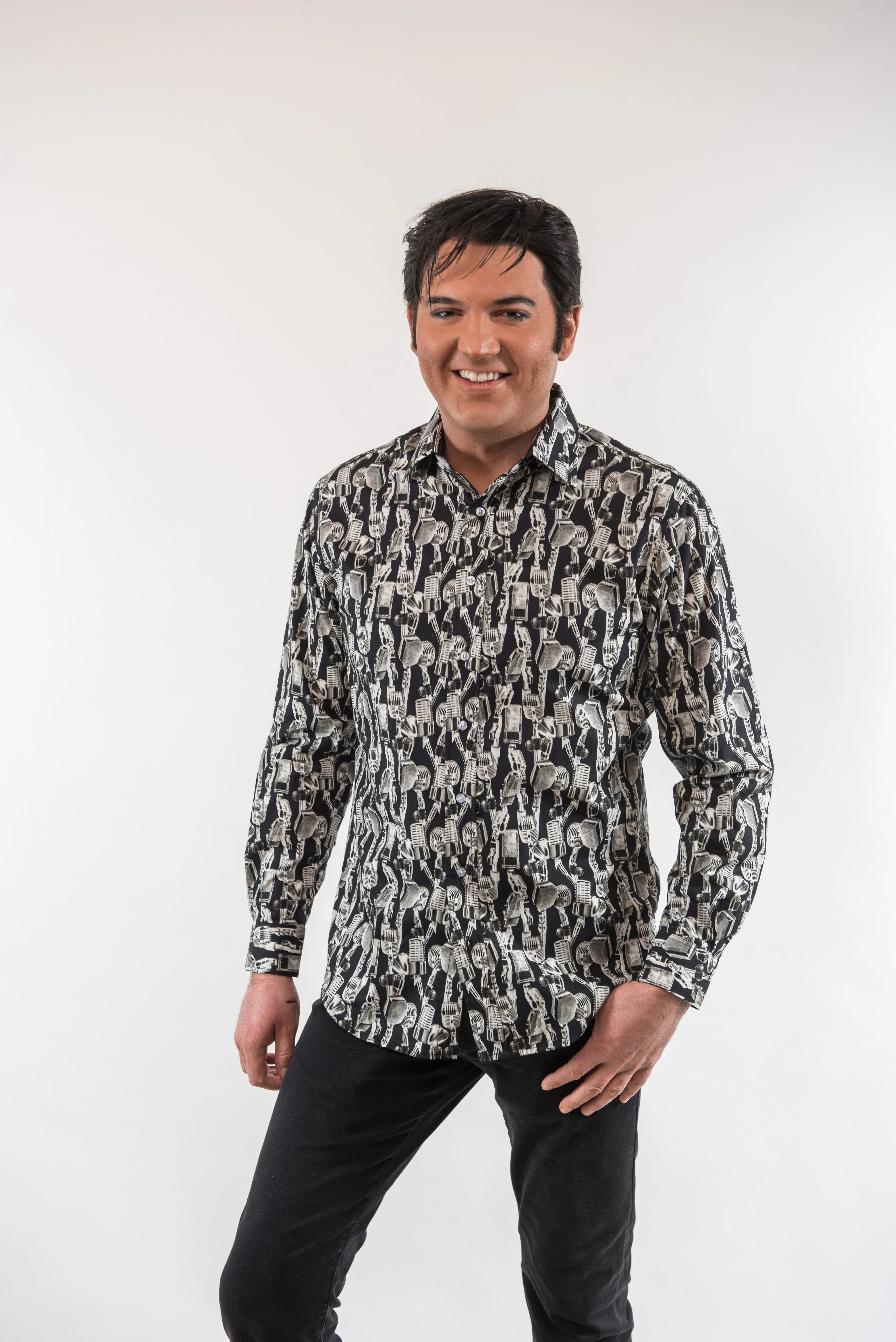 Vintage Microphone Sport Shirt